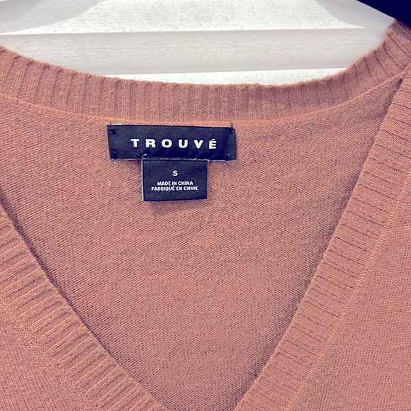 Small, mauve, long-sleeved Trouvee sweater - Picture 2 of 3